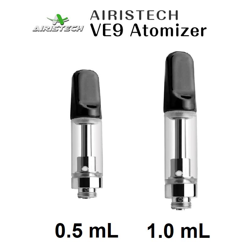 Airistech VE9 Slim Empty Refillable Cartridge Tank For THC & CBD Oils