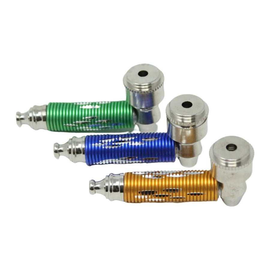 3" Metal pipe with Diamond Cuts - Assorted Colour