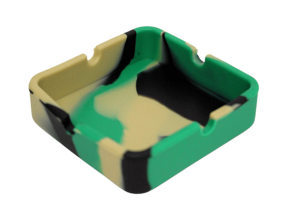 3.2" Square Silicone Ashtray Assorted Color