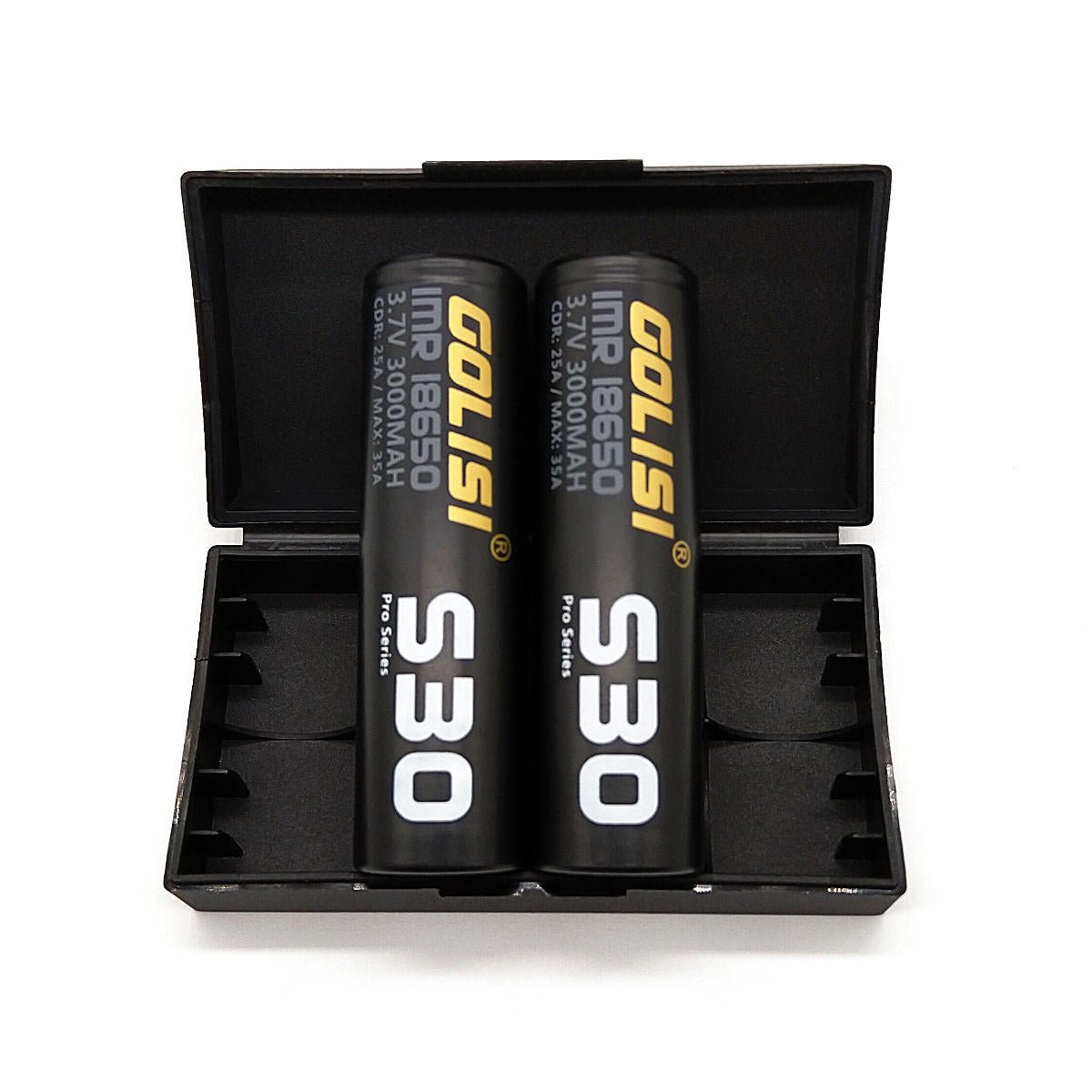 Golisi S30 18650 3000mAh 35A Max Batteries with Case (2pcs/pack)