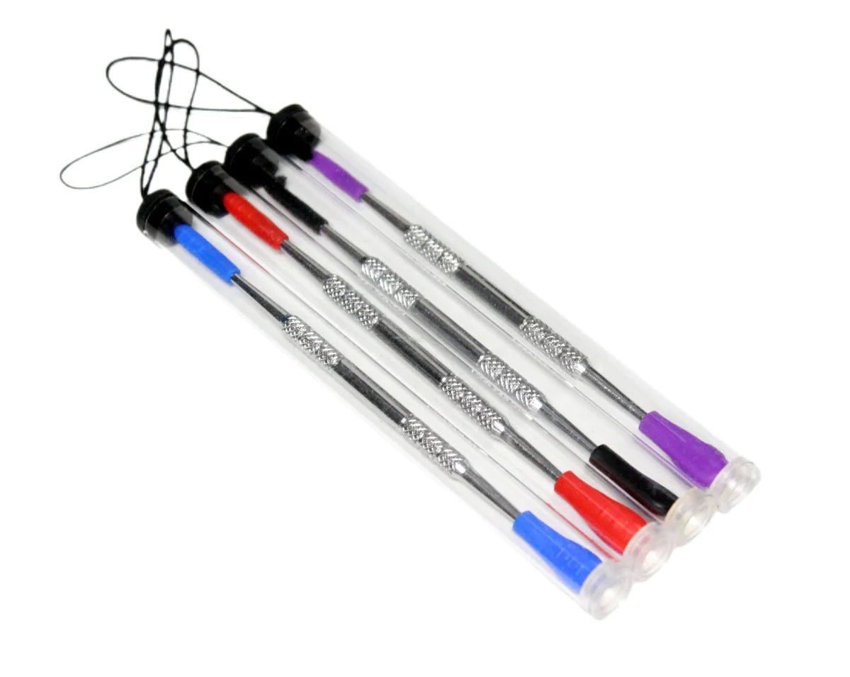 4.5" Stainless Steel Dab Tool w/ Silicone Cover - Assorted Colour