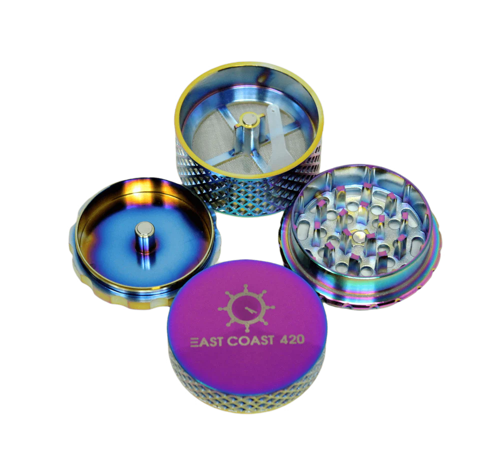 EC420 Magnet Core Screwless Grinder - 55mm 4-Piece - Rainbow