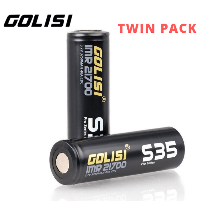 Golisi S35 21700 3750mAh 40A Max Batteries with Case (2pcs/pack)