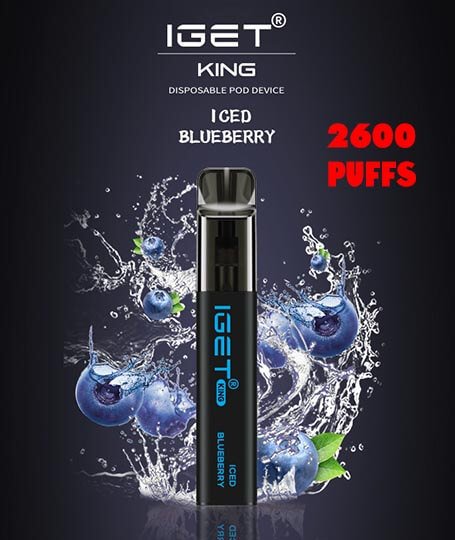 iGET KING VAPE 2600 PUFF – ICED BLUEBERRY