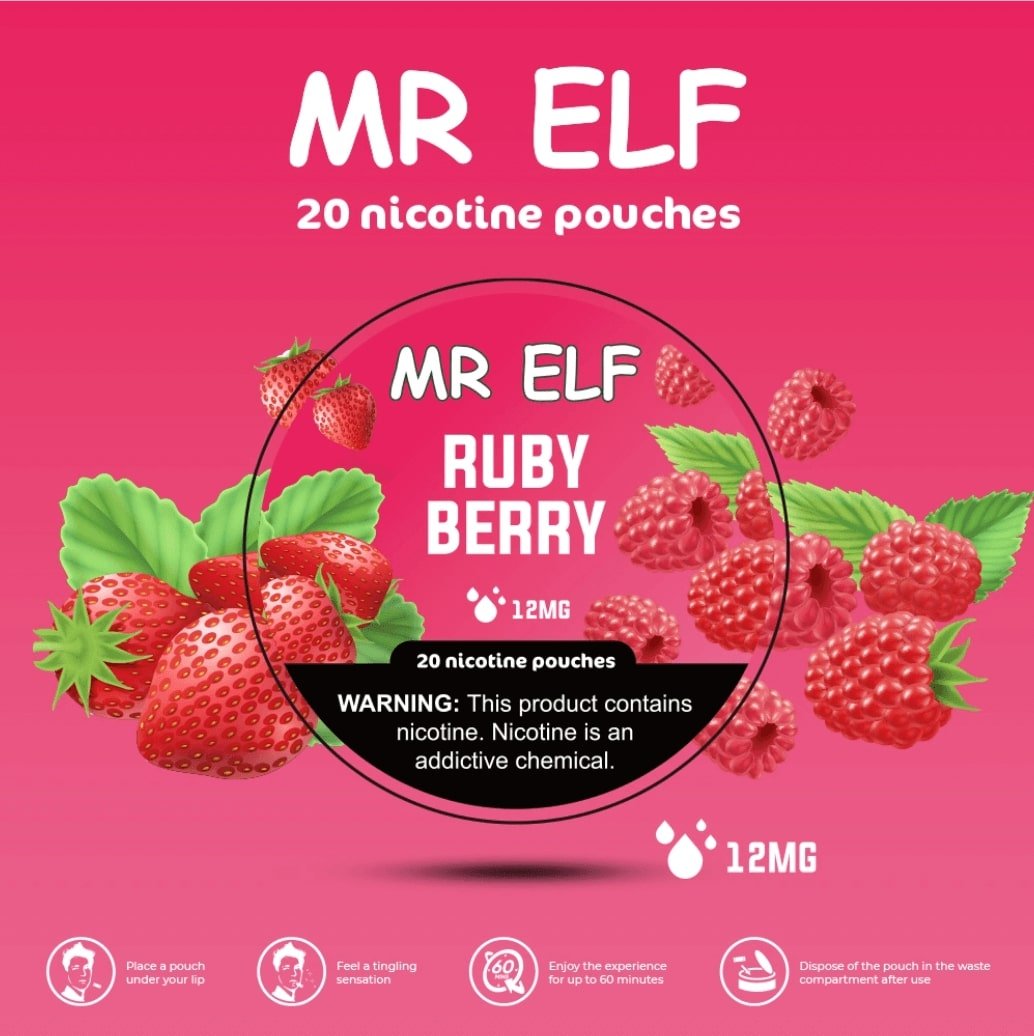 MR ELF – RUBY BERRY – 12mg SNUS POUCHES