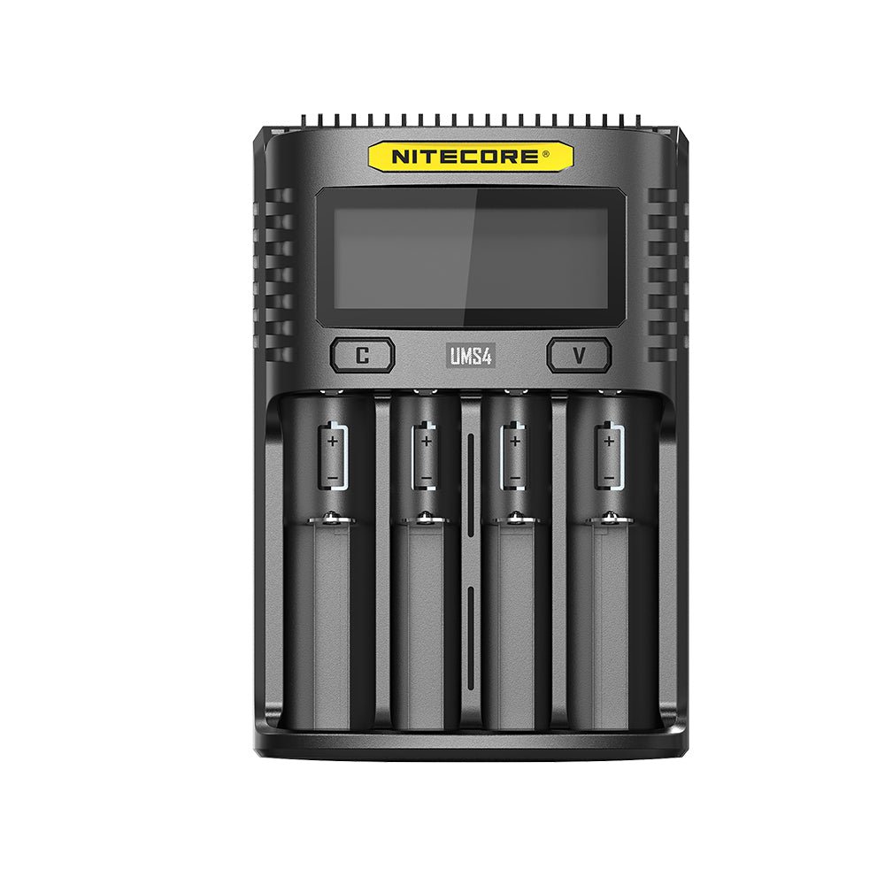 Nitecore UMS4 4-slot Quick Chargers with LCD Screen