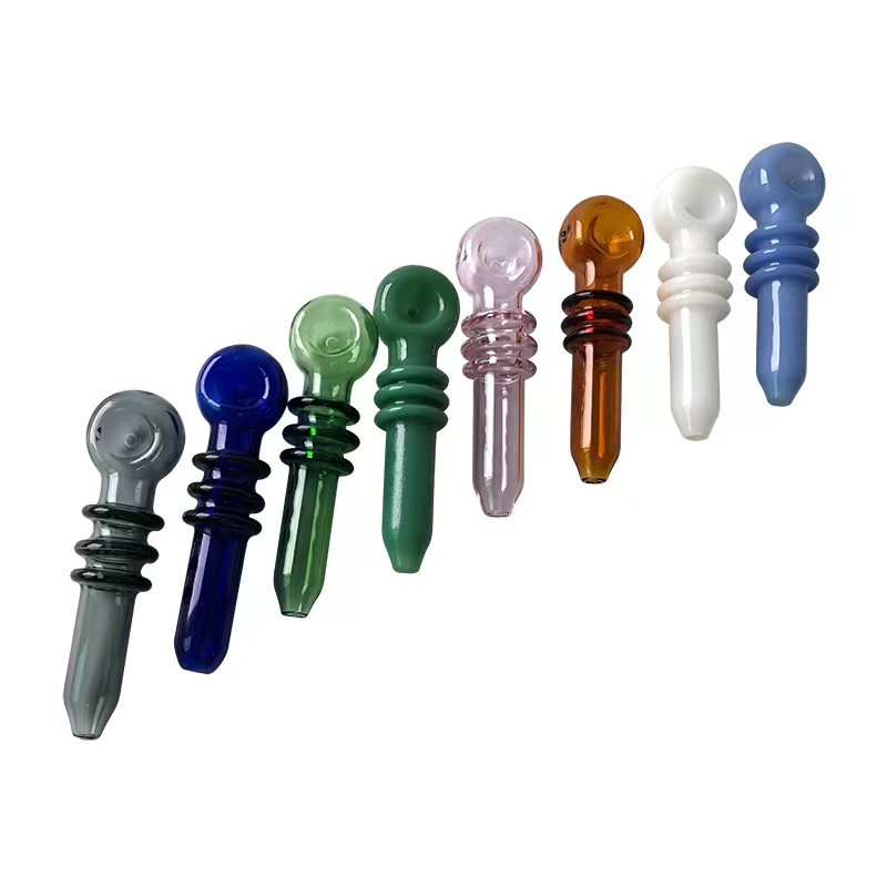 4.5" Glass Pipe w/ Triple Grip - Random Color