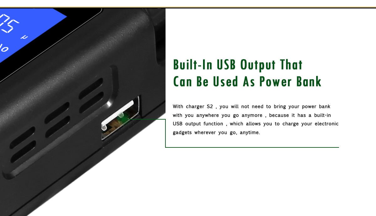 Golisi S2 Smart Charger with LCD Screen (2 Bay)