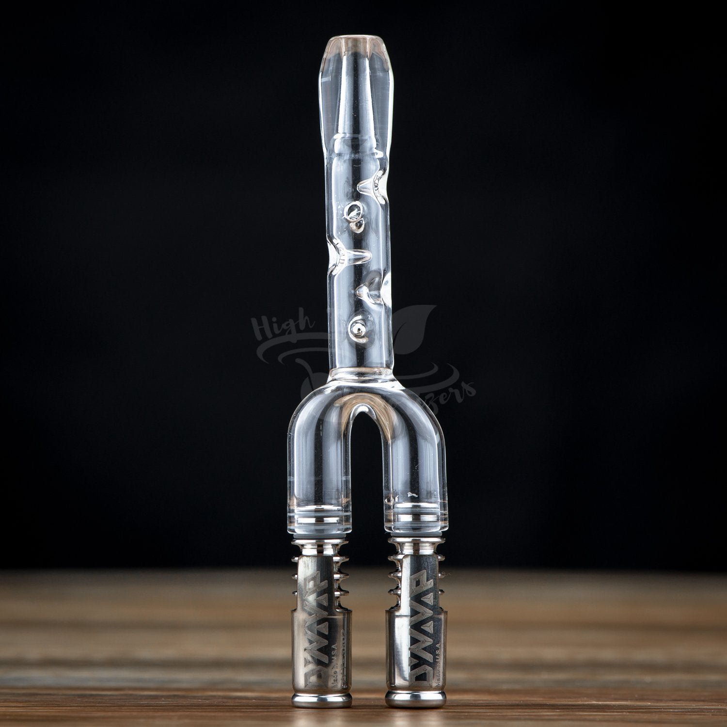 3D Double Barrel Glass VapCap Stem W/Mouthpiece
