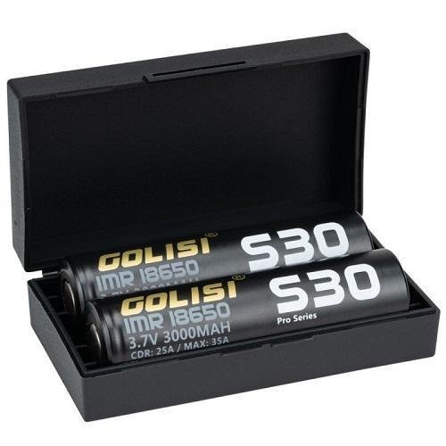 Golisi S30 18650 3000mAh 35A Max Batteries with Case (2pcs/pack)