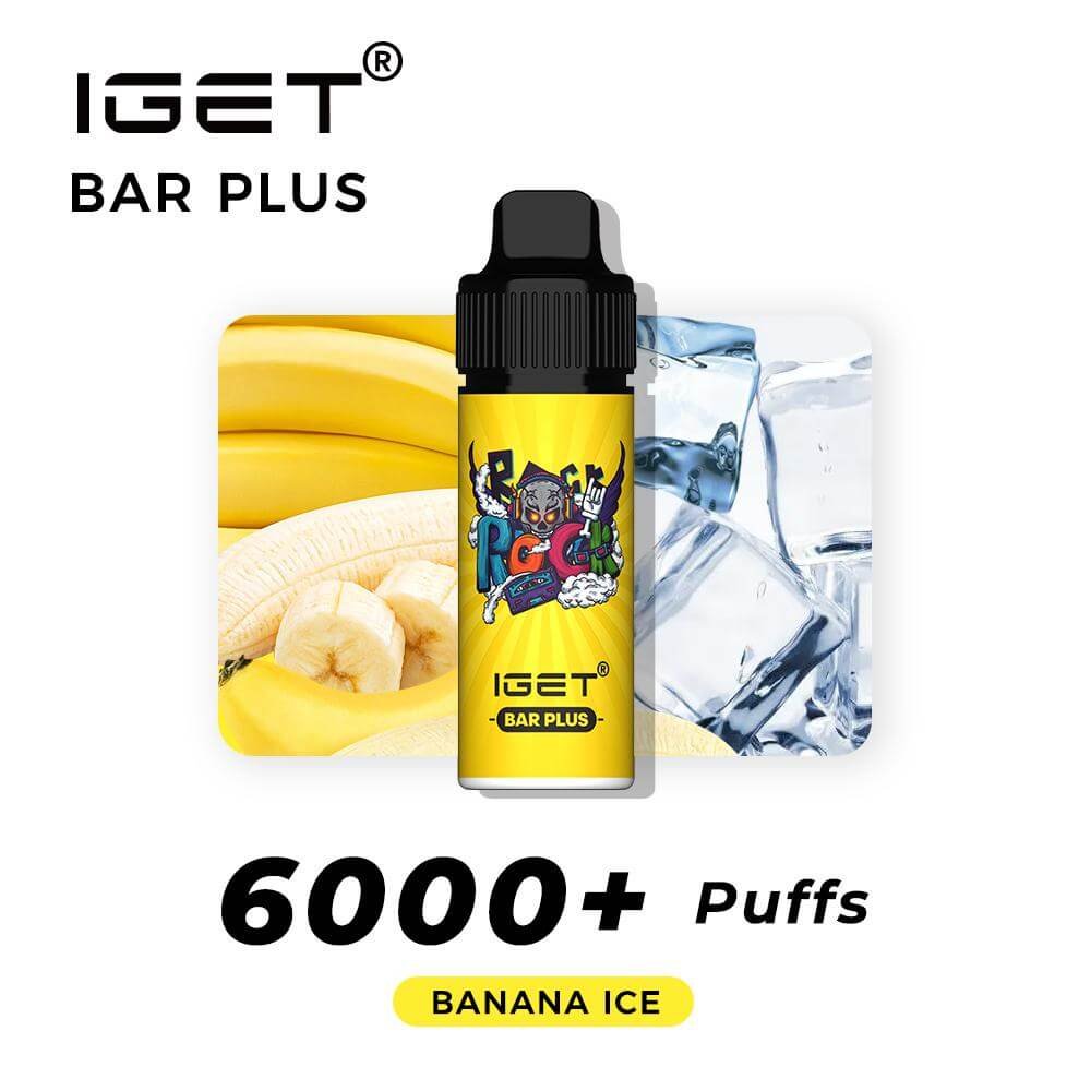 iGET BAR PLUS VAPE 6000 PUFF – BANANA ICE