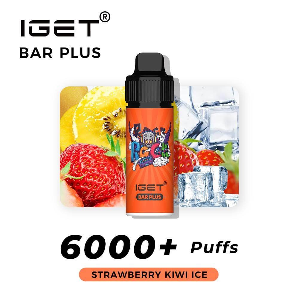 iGET BAR PLUS VAPE 6000 PUFF – STRAWBERRY KIWI ICE