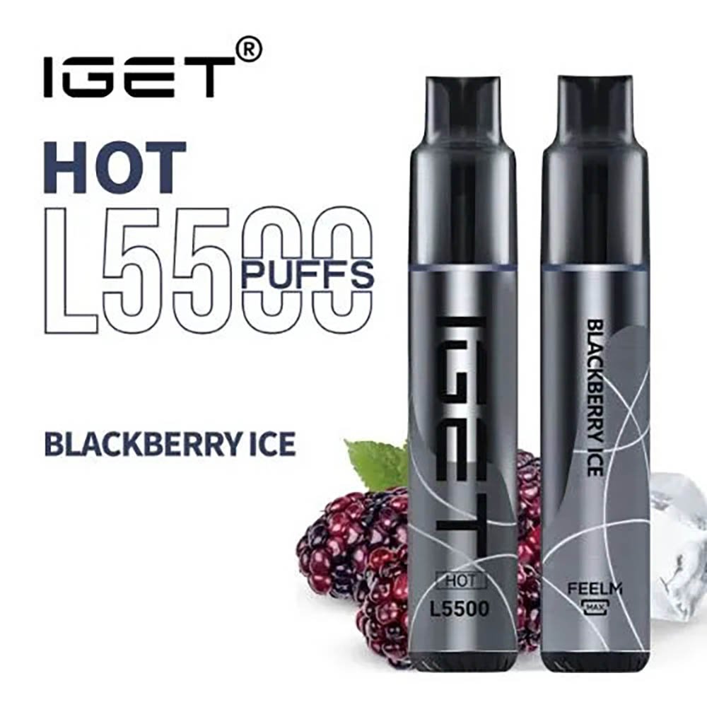 iGET HOT VAPE 5500 PUFF – BLACKBERRY ICE