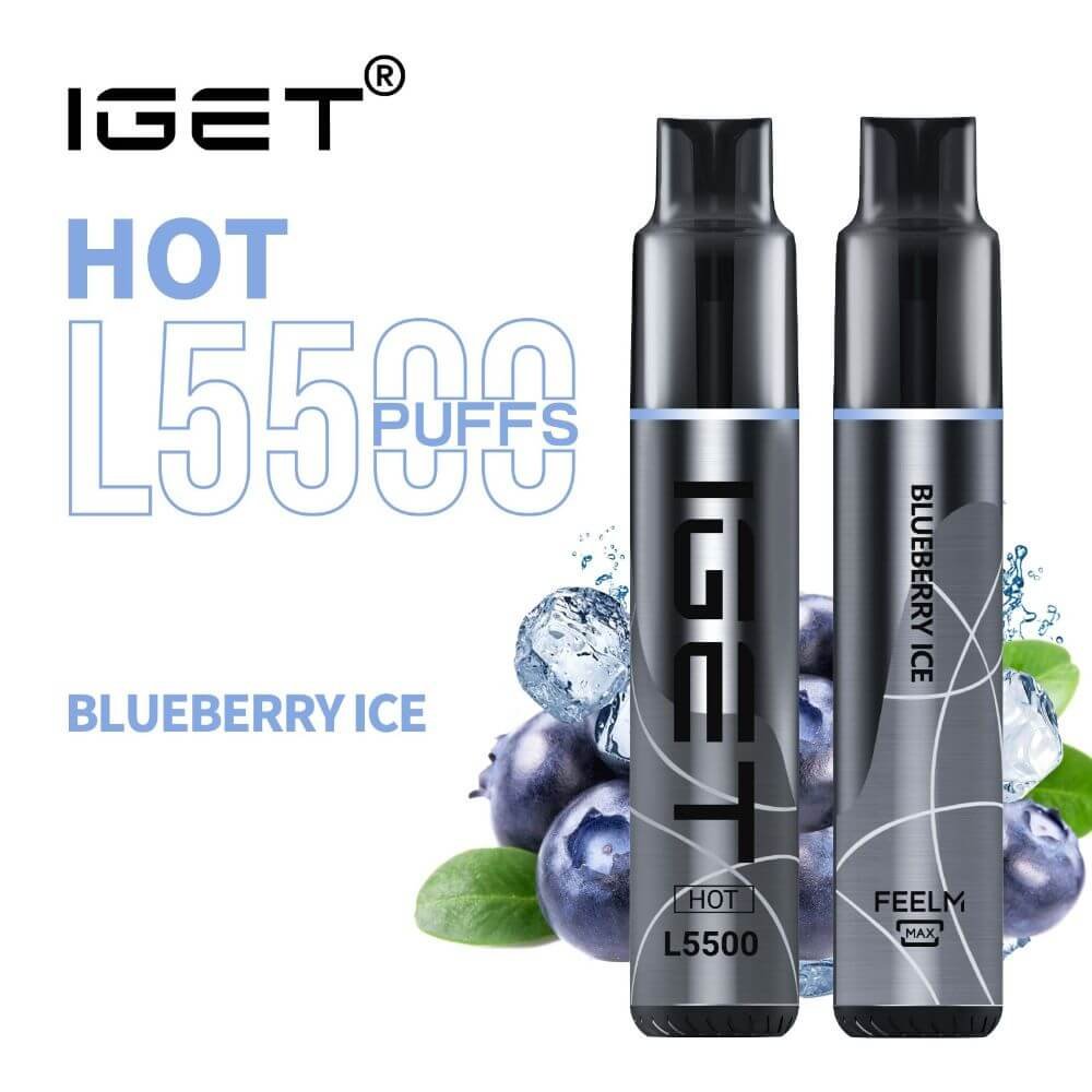 iGET HOT VAPE 5500 PUFF – BLUEBERRY ICE