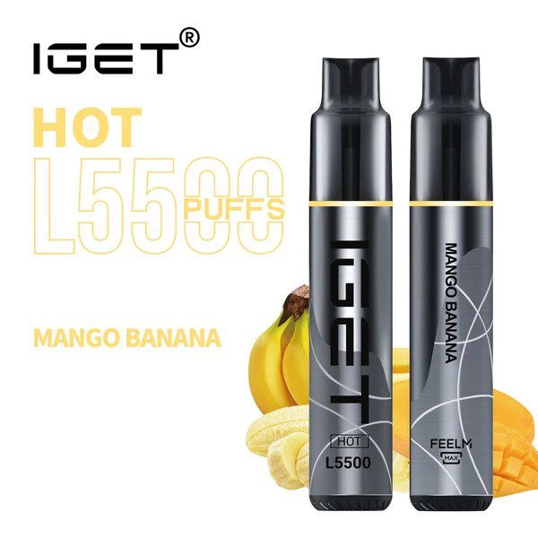 iGET HOT VAPE 5500 PUFF – MANGO BANANA