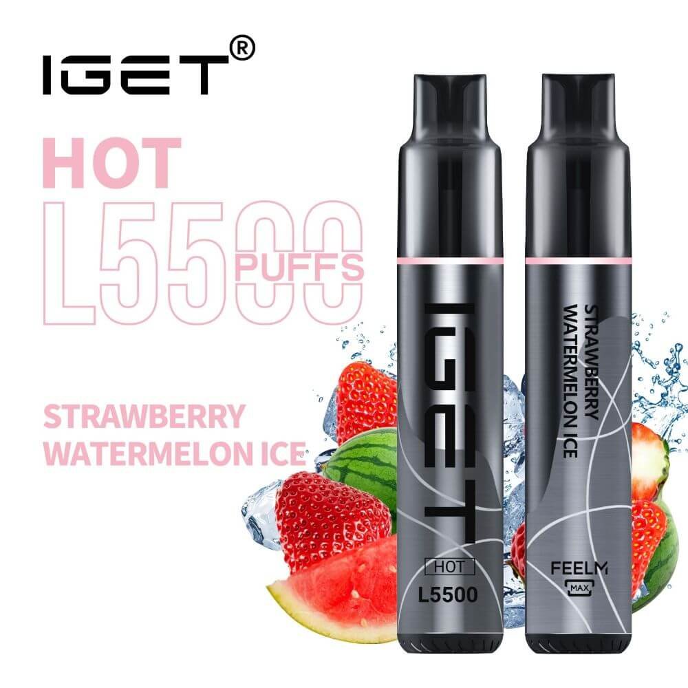 iGET HOT VAPE 5500 PUFF – STRAWBERRY WATERMELON ICE