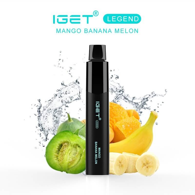 iGET LEGEND VAPE 4000 PUFF – MANGO BANANA MELON