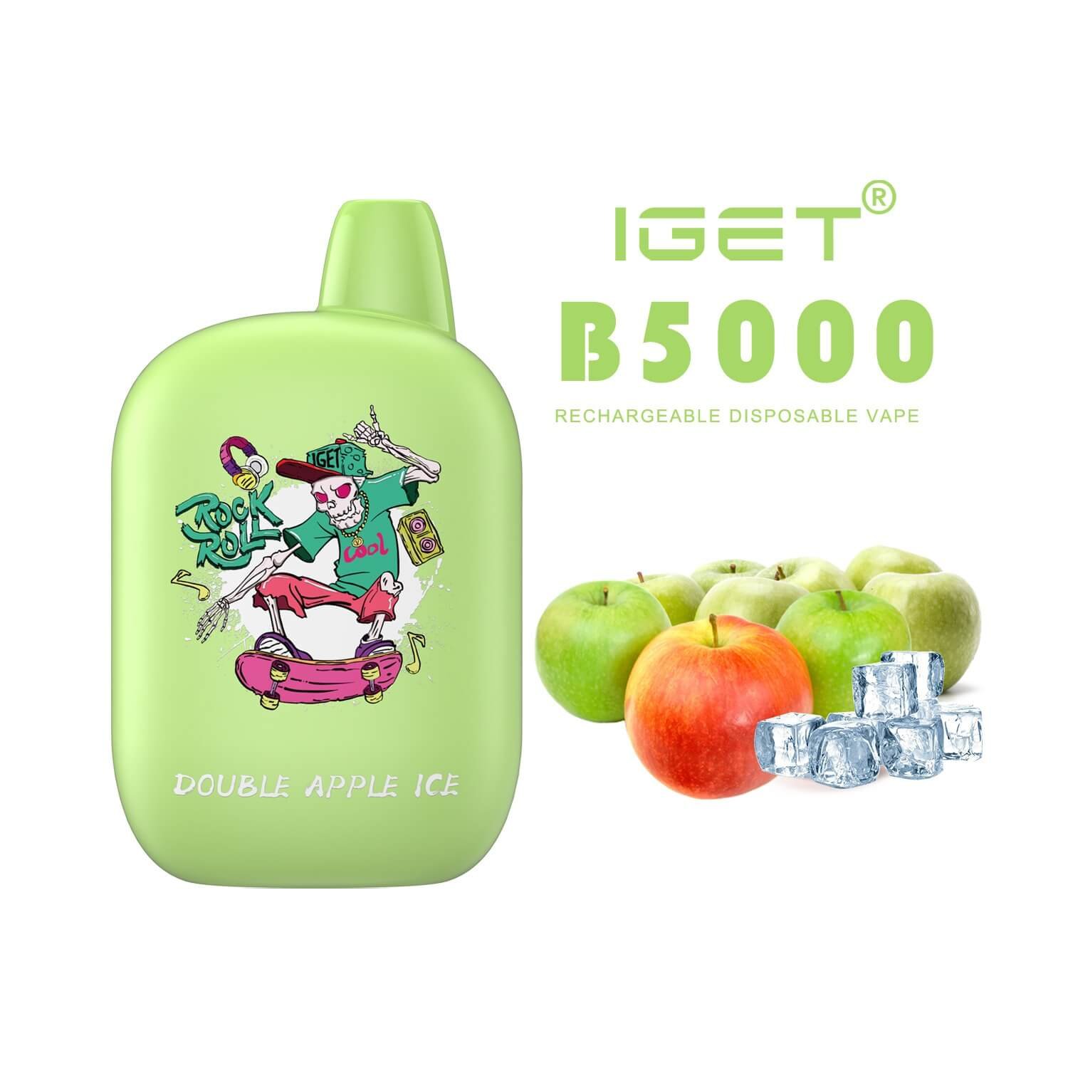 iGET B5000 VAPE 5000 PUFF – DOUBLE APPLE ICE