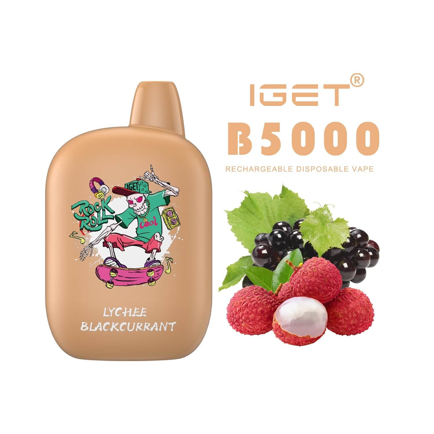 iGET B5000 VAPE 5000 PUFF – LYCHEE BLACKCURRANT