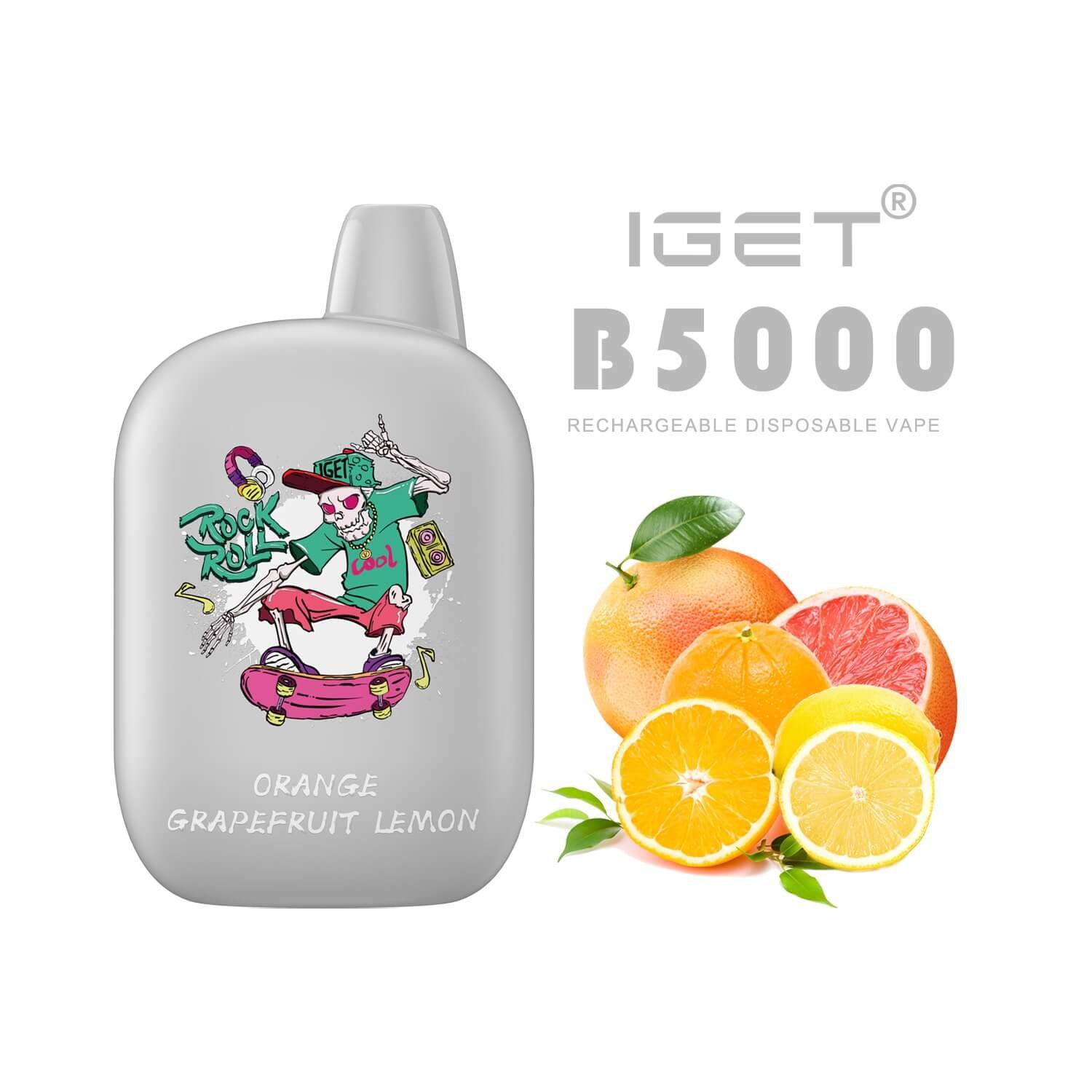 iGET B5000 VAPE 5000 PUFF – ORANGE GRAPEFRUIT LEMON