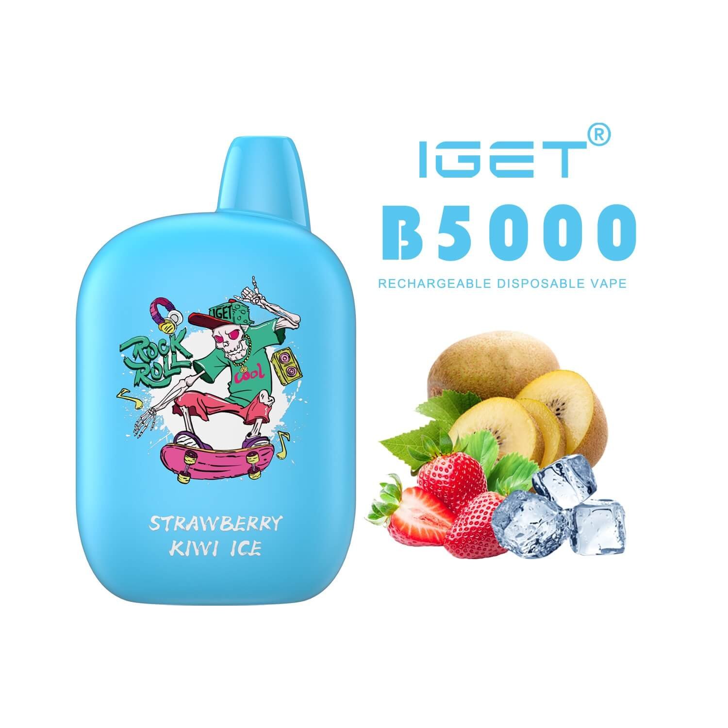 iGET B5000 VAPE 5000 PUFF – STRAWBERRY KIWI ICE