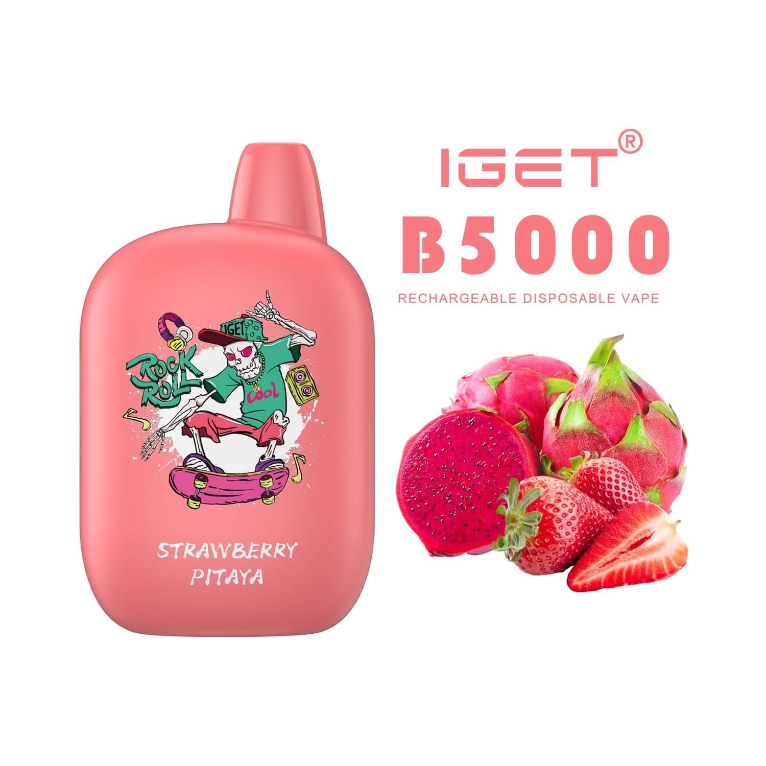 iGET B5000 VAPE 5000 PUFF – STRAWBERRY PITAYA