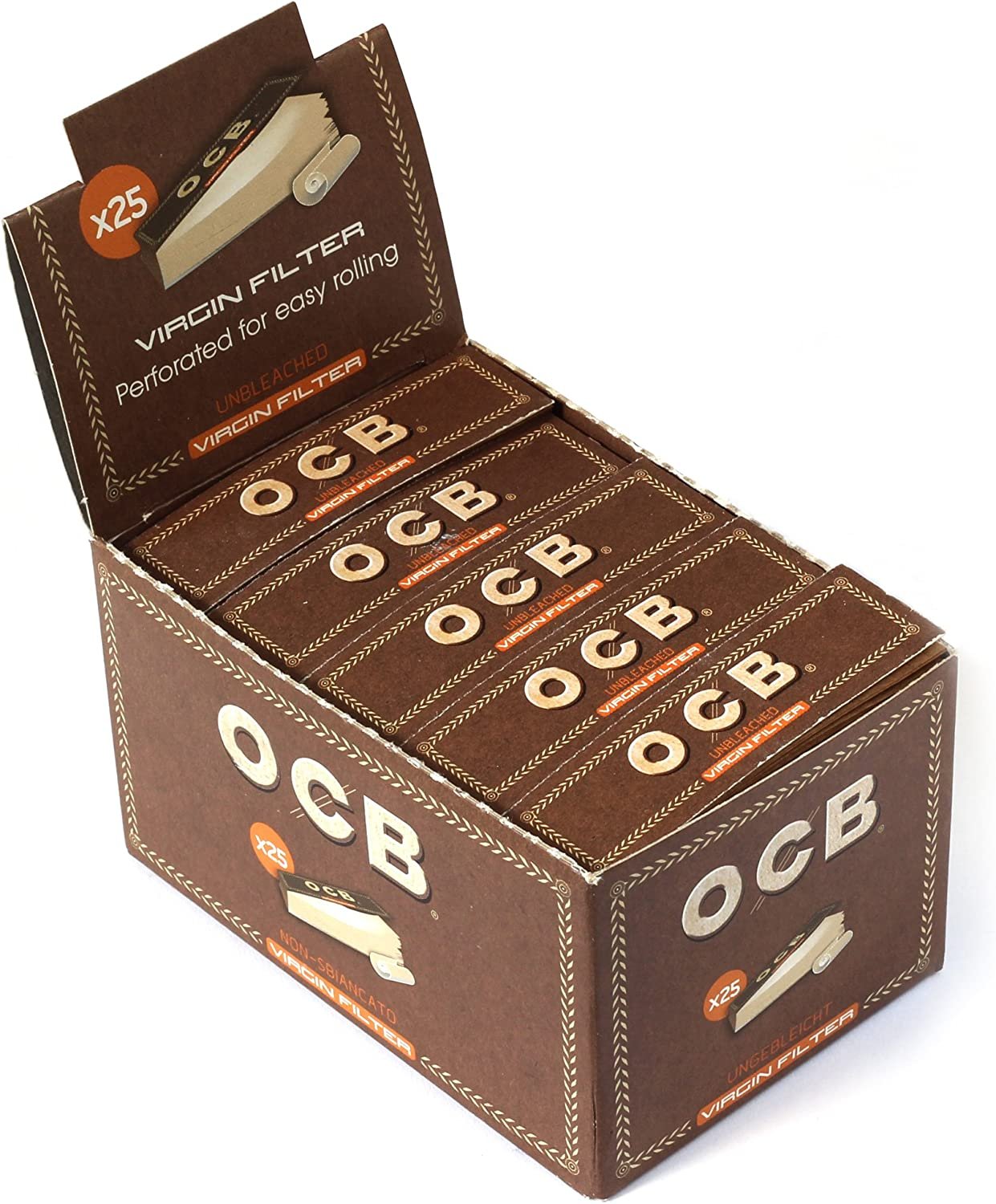 OCB Virgin Unbleached Filter Tips Booklet