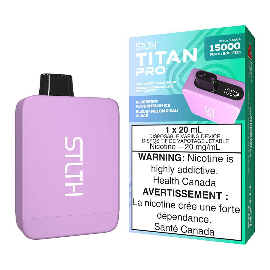 STLTH Titan Pro Disposable Vape Device - Blueberry Watermelon Ice