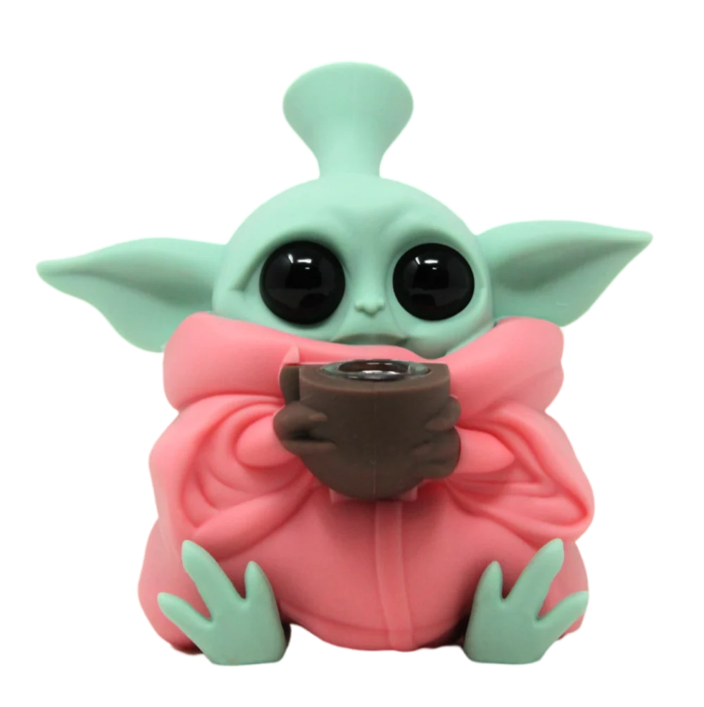 5" Baby Yoda Silicone Water Pipe