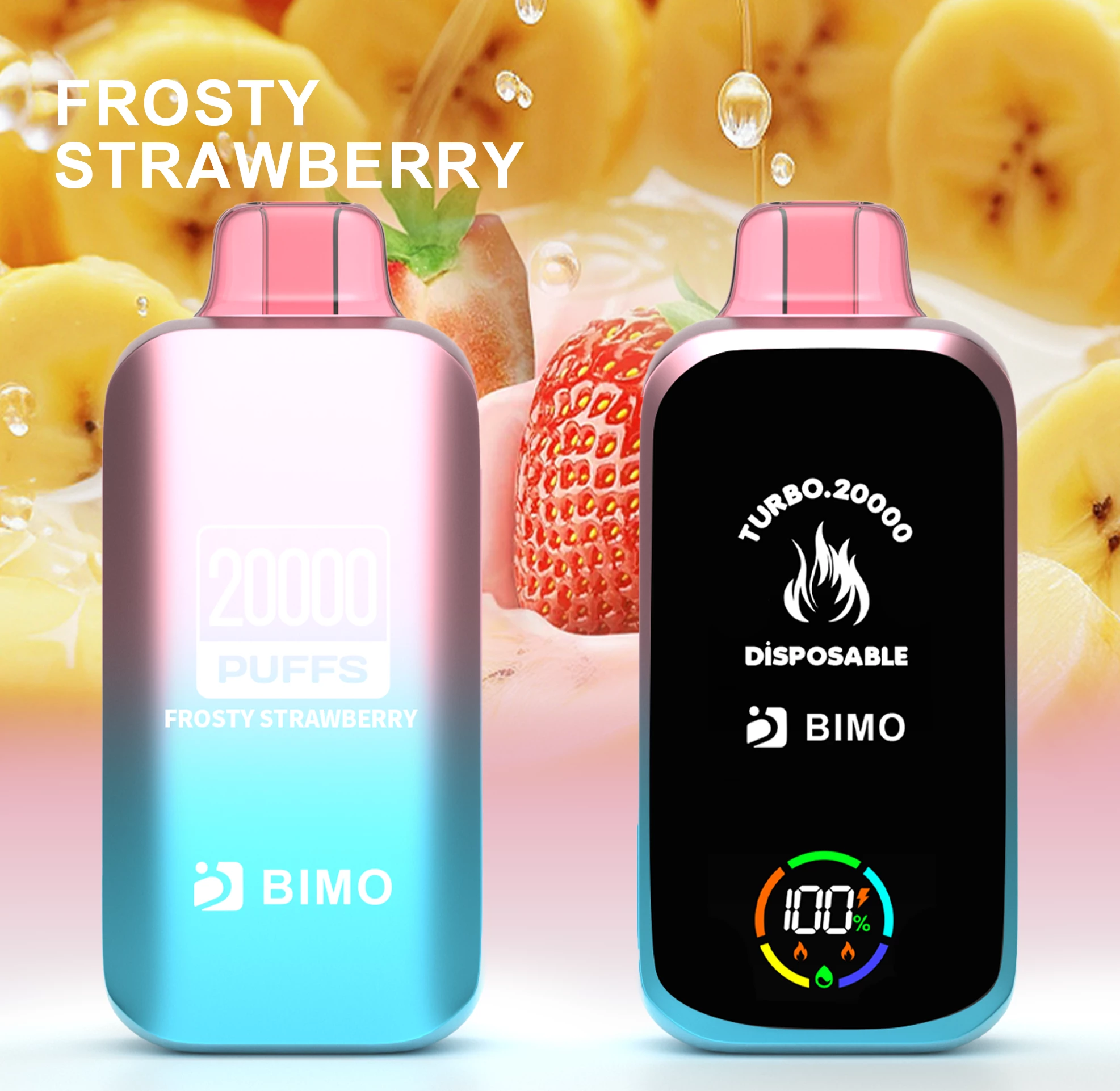 BIMO Turbo 20000 Puffs – Frosty Strawberry