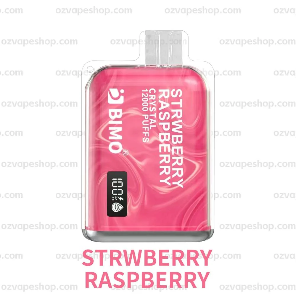 BIMO Crystal 12k Puffs- Strawberry Raspberry