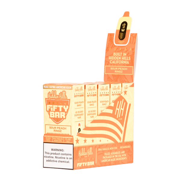 Sour Peach Ringz Hidden Hills X Fifty Bar