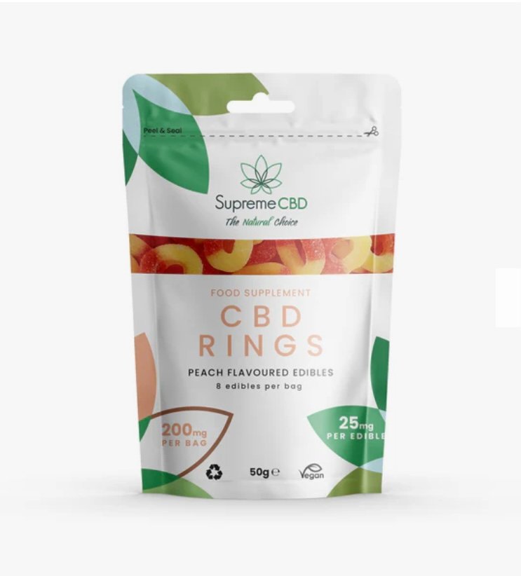 CBD Gummy Peach Rings Grab Bag (200mg)