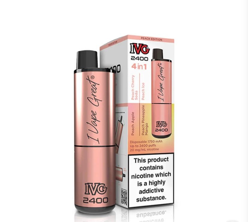 IVG 2400 Peach Edition 4 In 1 20mg Disposable Vape