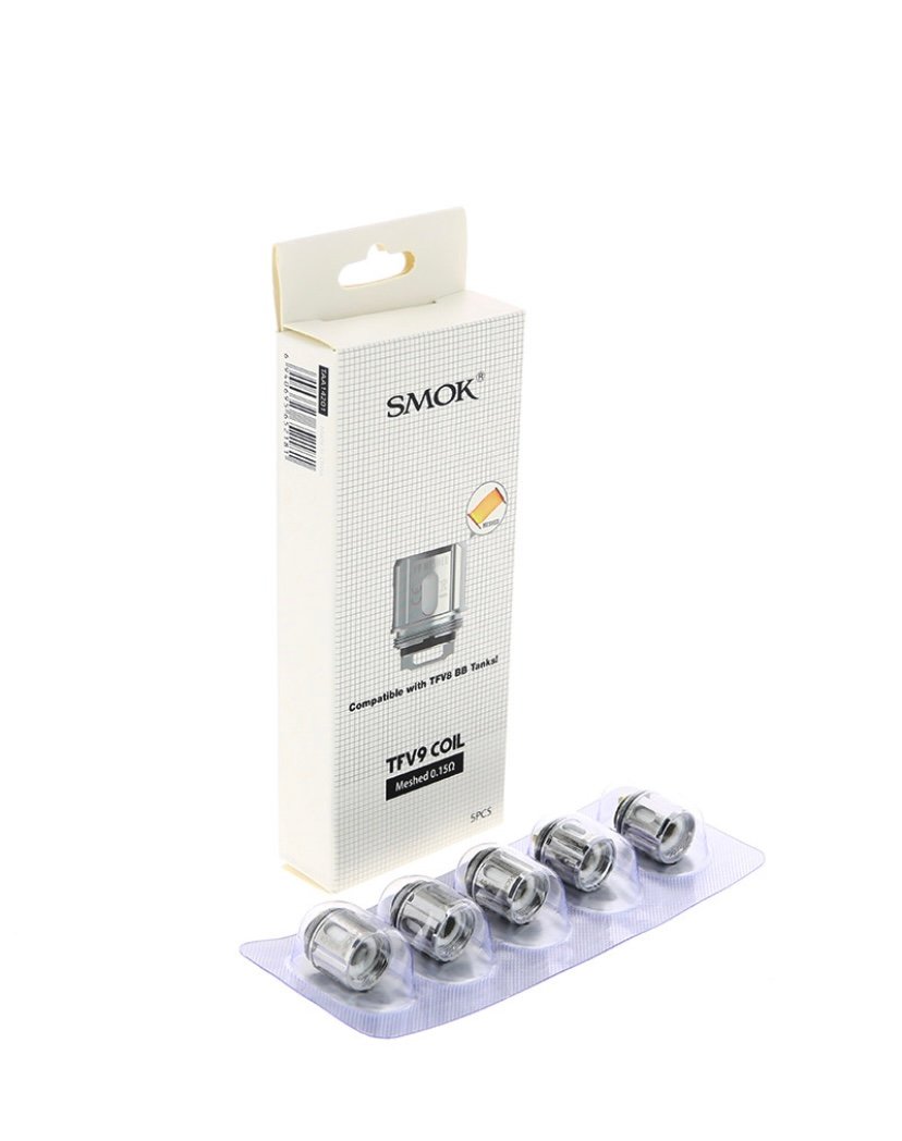 Five V9 meshed coils for the TFV9 clearomizer