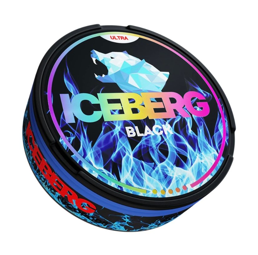 Black Nicotine Pouches by Iceberg
