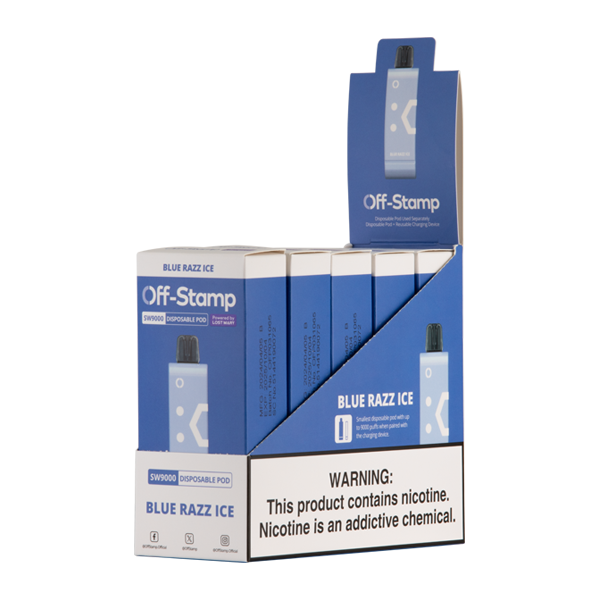 Blue Razz Ice OFF STAMP SW9000 Disposable