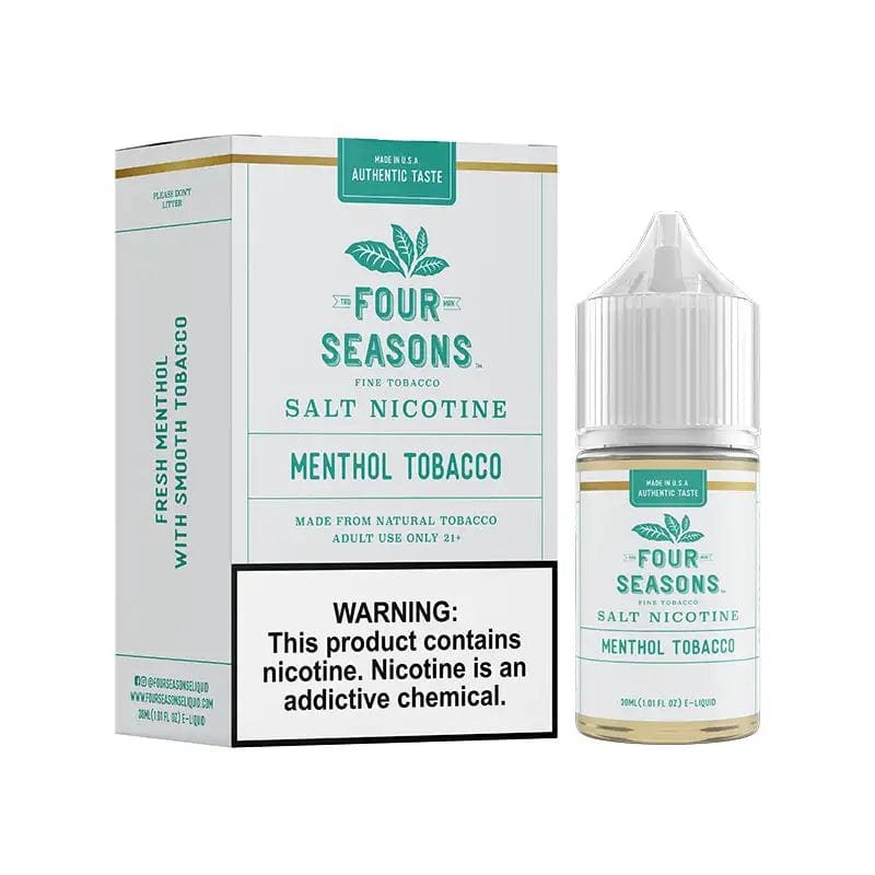 Four Seasons E-Liquids Menthol Tobacco 30ml Nic Salt Vape Juice