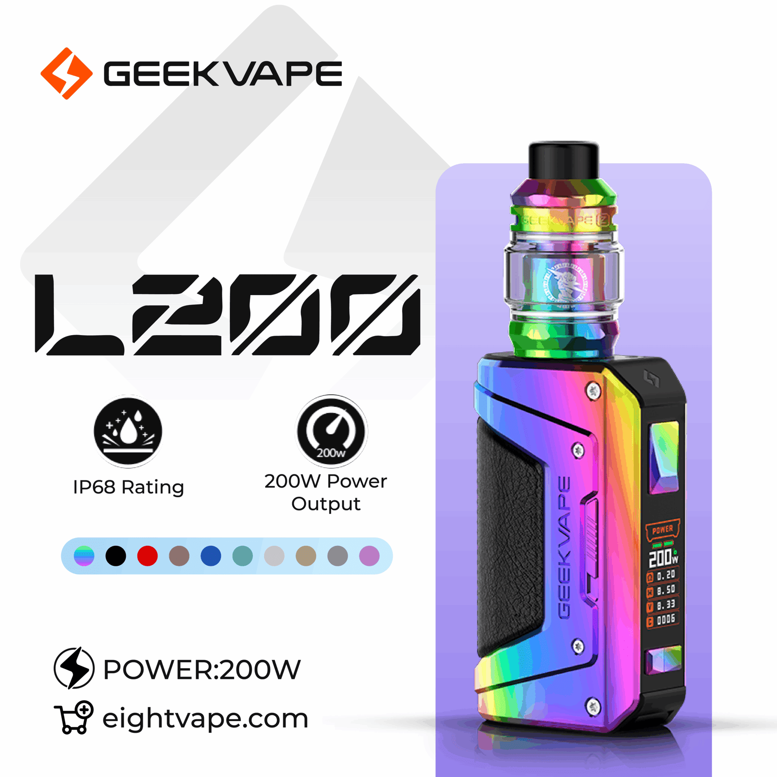 Geekvape L200(Aegis Legend 3) Box Mod Kit 200W