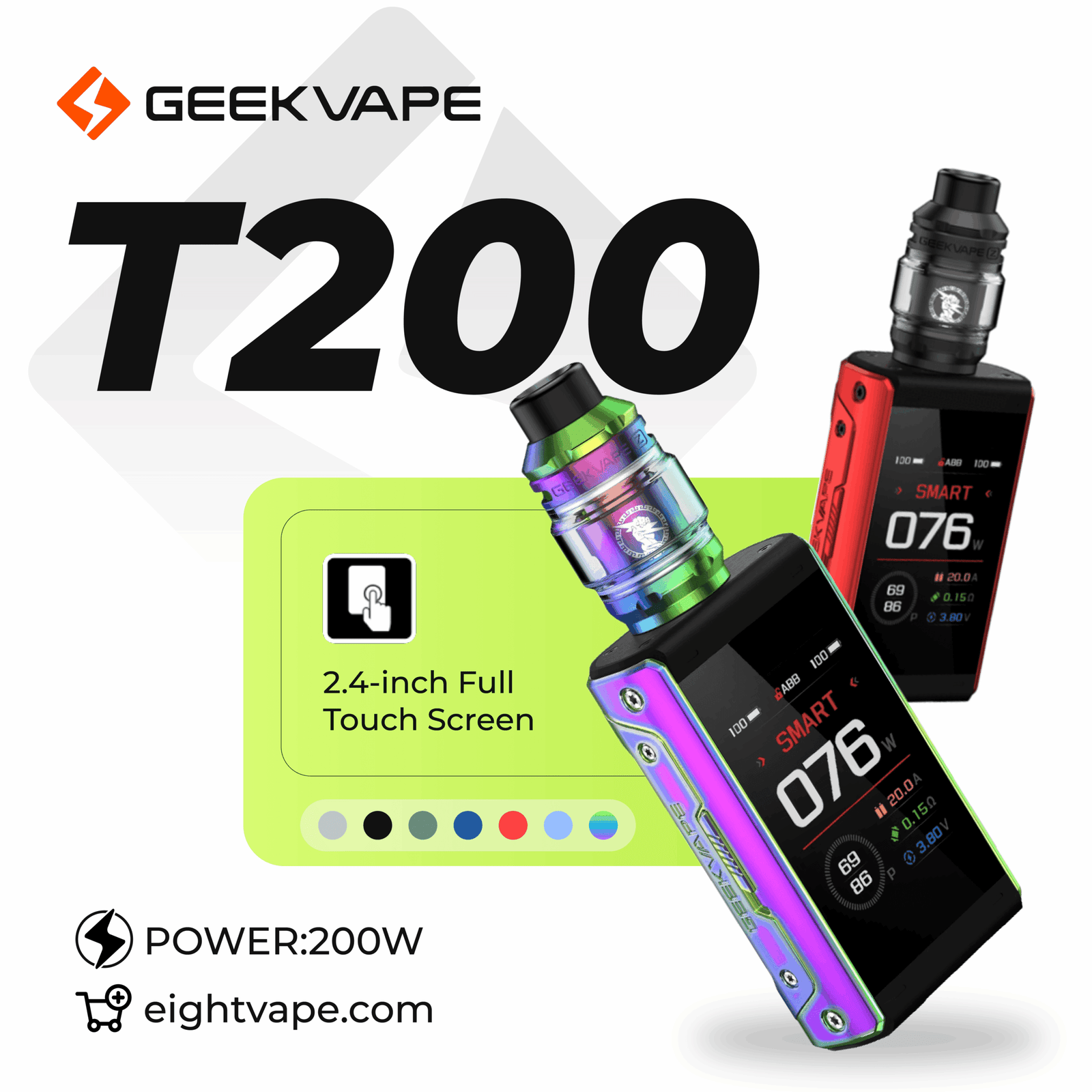 Geekvape T200 (Aegis Touch) Box Mod Kit