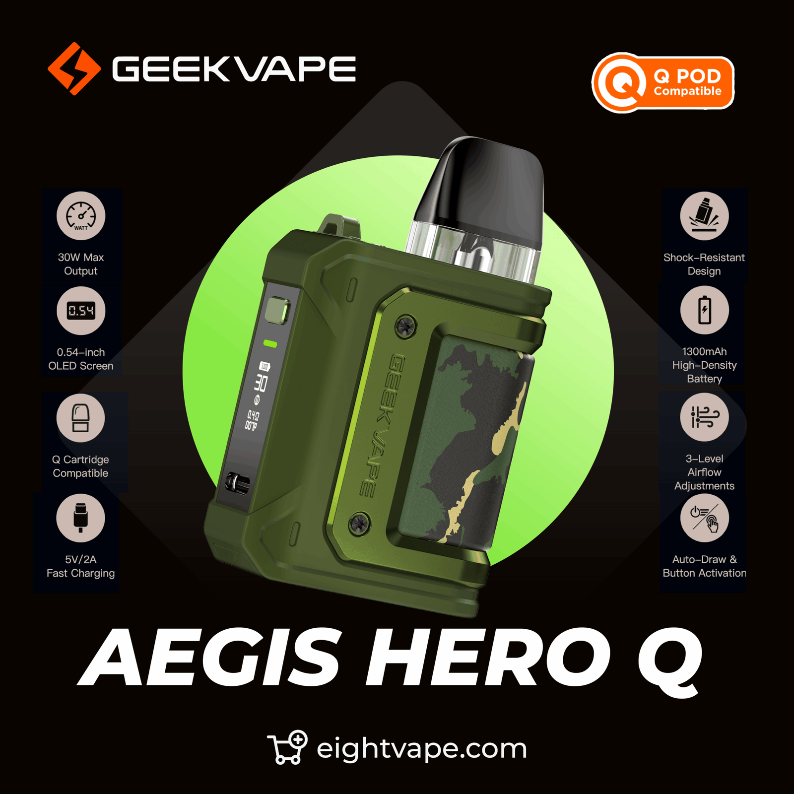 Geekvape Aegis Hero Q 30W Pod Kit
