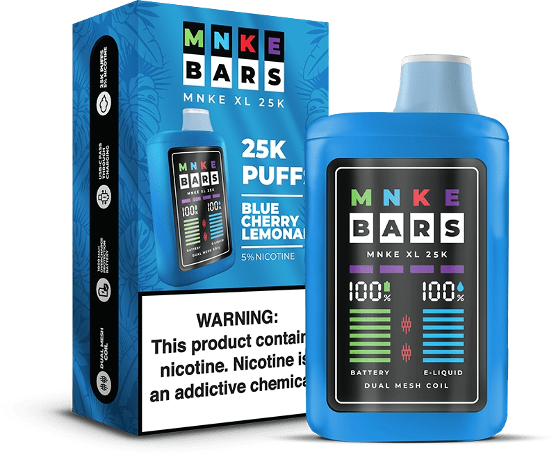MNKE Bars XL 25K Disposable Vape (0% & 5%, 25000 Puffs)