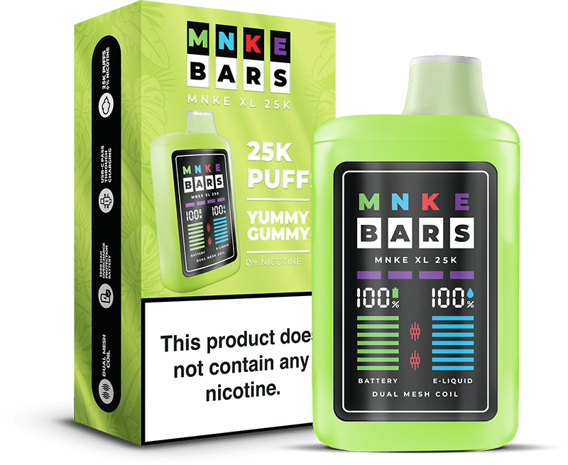 MNKE Bars XL 25K Disposable Vape (0% & 5%, 25000 Puffs)