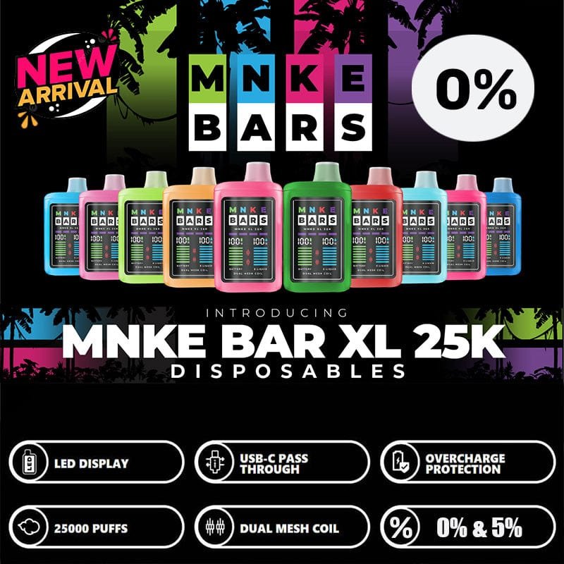 MNKE Bars XL 25K Disposable Vape (0% & 5%, 25000 Puffs)