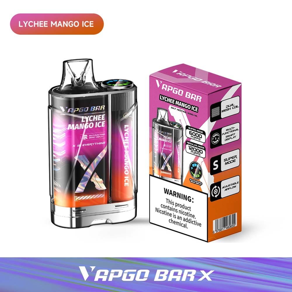 VAPGO BAR X 12K Disposable Vape (5%, 12000 Puffs)