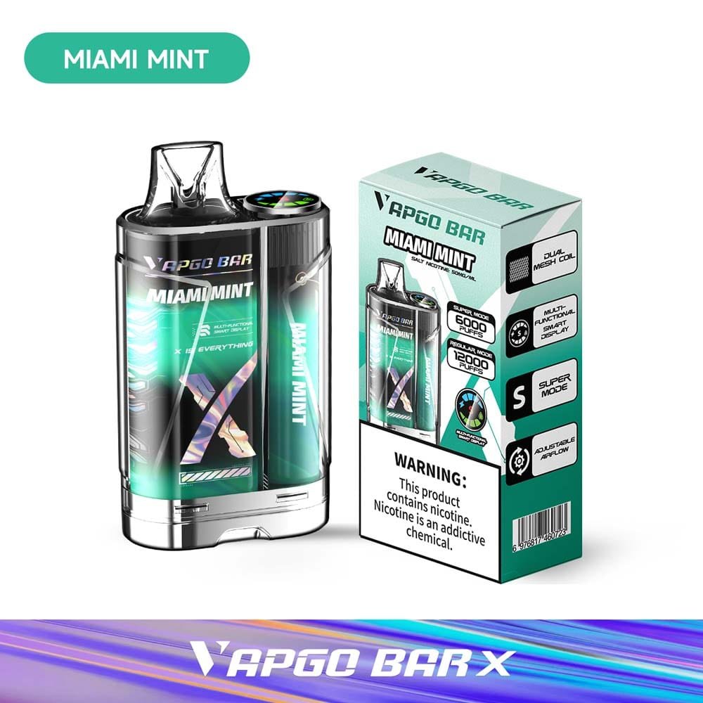 VAPGO BAR X 12K Disposable Vape (5%, 12000 Puffs)