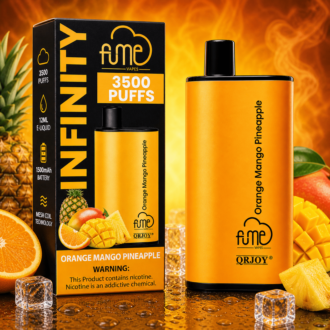 FUME - ORANGE MANGO PINEAPPLE 3,500 PUFFS - AusVape Direct