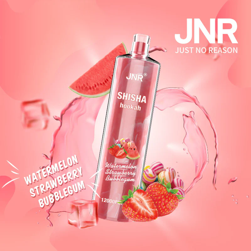 JNR Shisha Hookah - Watermelon Strawberry bubble gum 12,000 - AusVape Direct