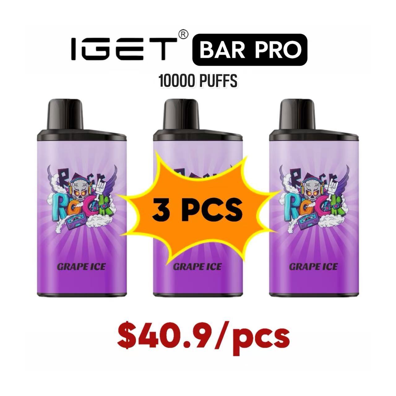 IGET BAR PRO 10000PUFFS — 3PCS