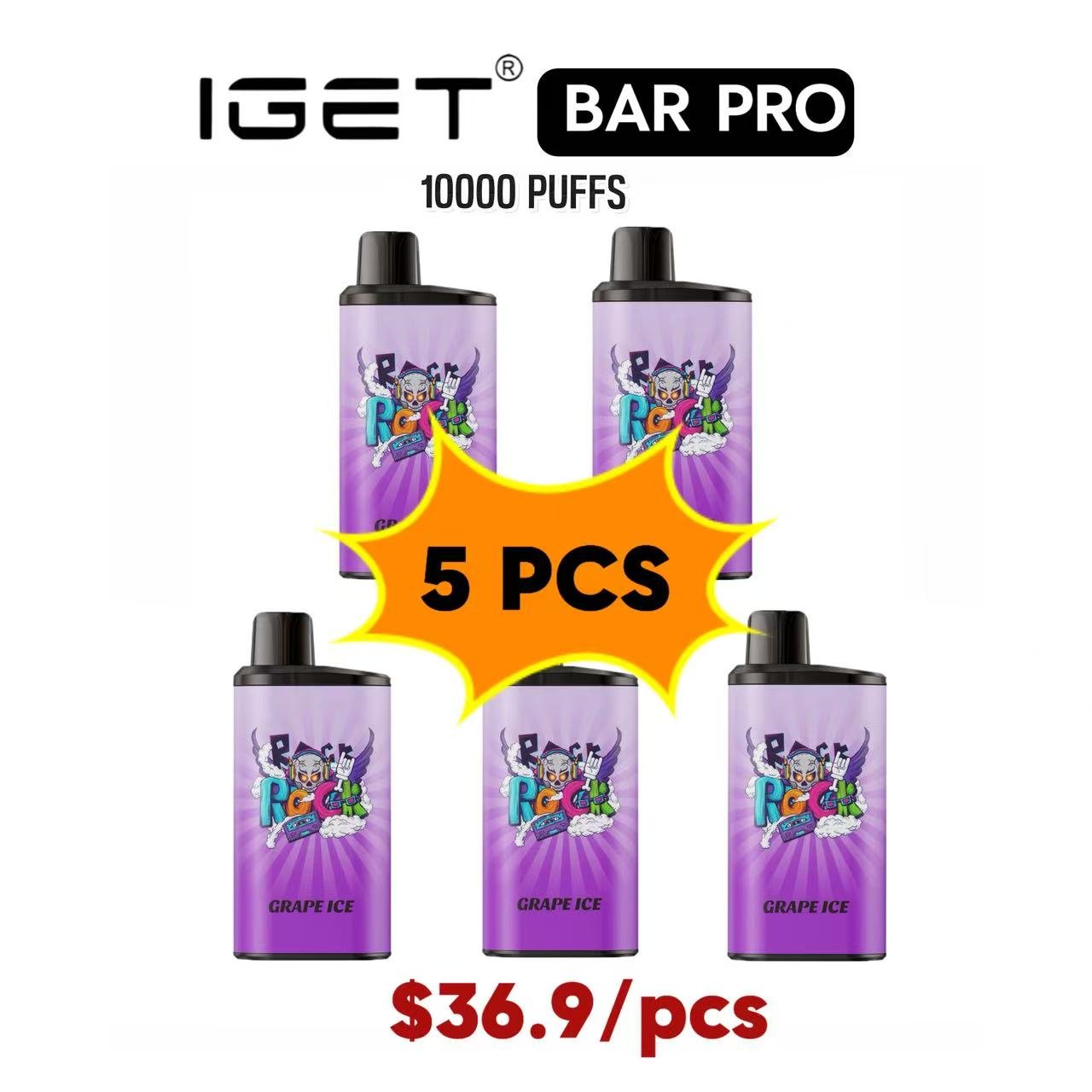 IGET BAR PRO 10000PUFFS — 5PCS